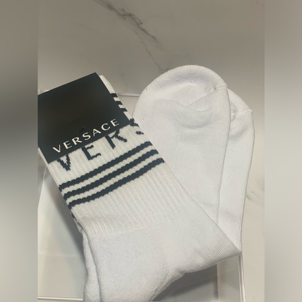 Versace Logo Crew Socks in Medium